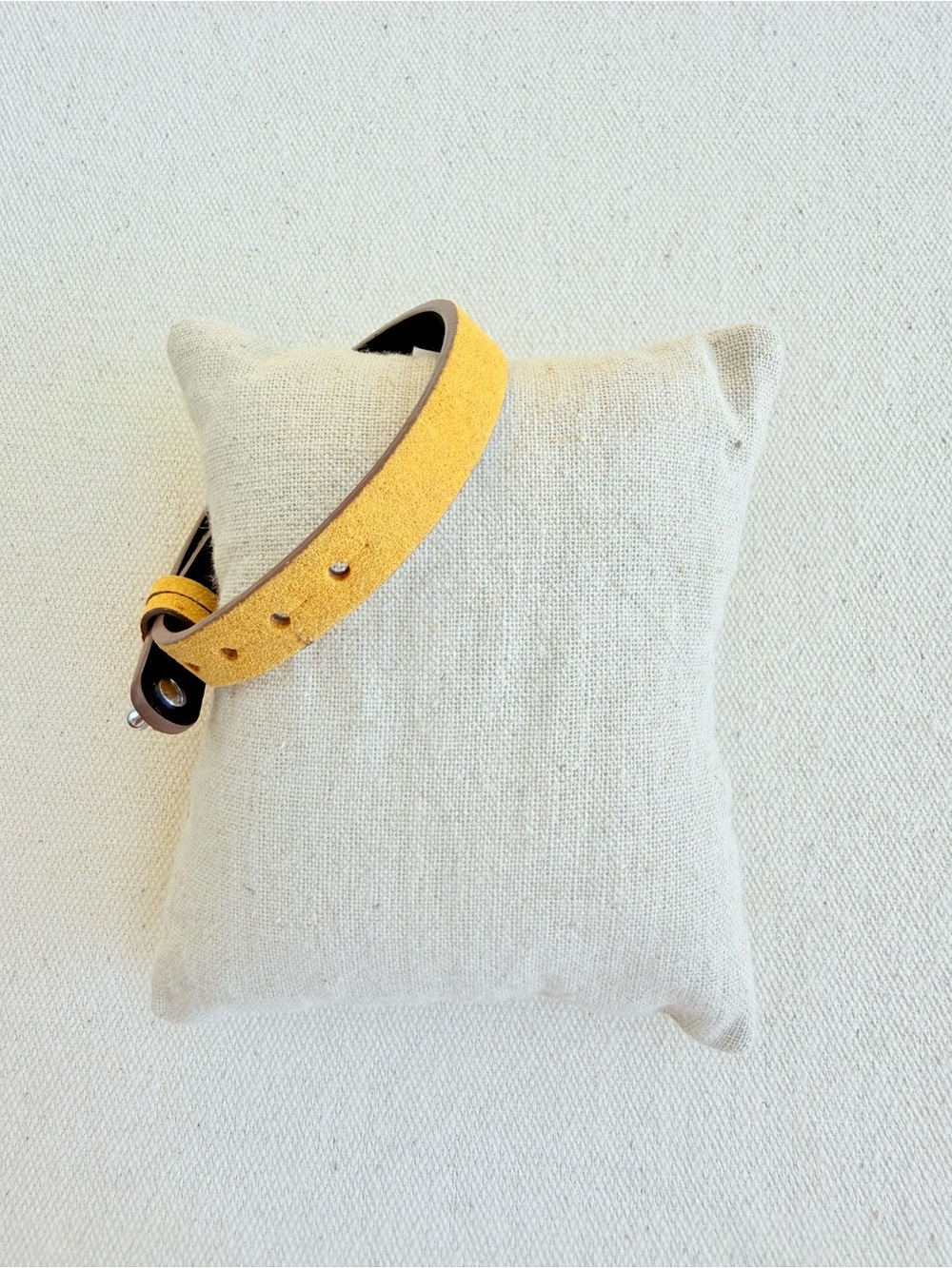 *Single Leather Bracelet Band* KEEP COLLECTIVE Retired Mustard Pin Closure